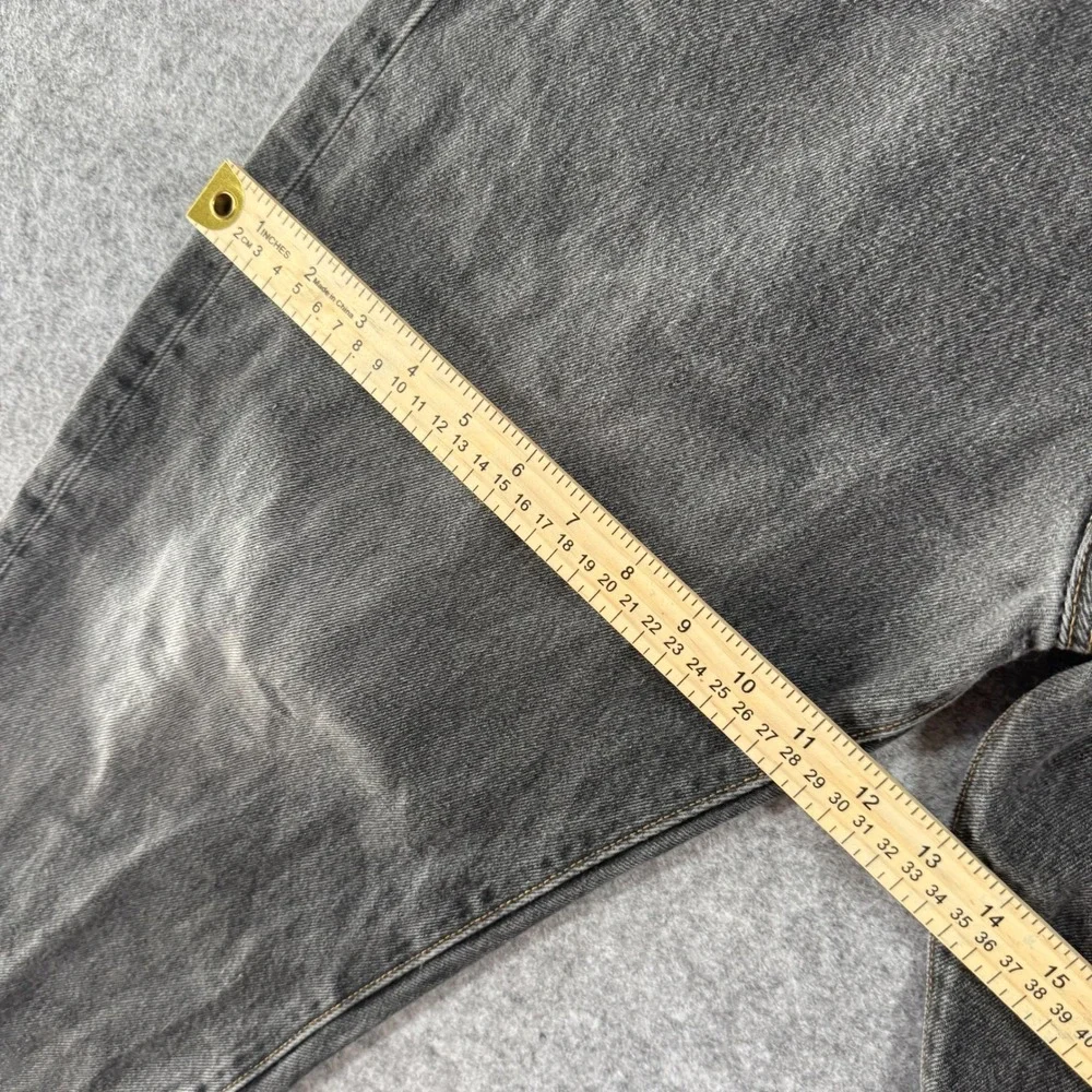 Levi's 501 Original Fit Jeans 34x24 Faded Black Distressed Cotton Button Fly